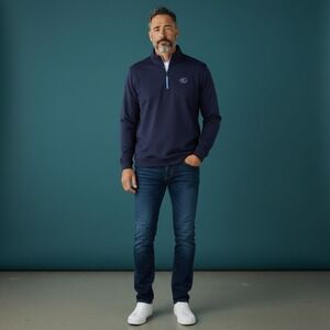 FootJoy FJ Mens Navy 1/4 Zip Golf Pullover Sweatshirt XL